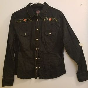 Harley Davidson long sleeve button up